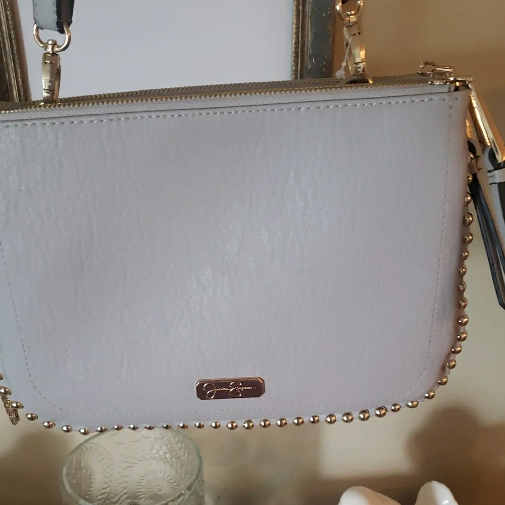 Jessica Simpson Grey/Gold Accent  Bag - Picture 7 of 10